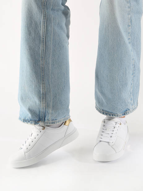 Sneakers Uit Leder Tommy hilfiger Wit women 7998YBS ander zicht 1