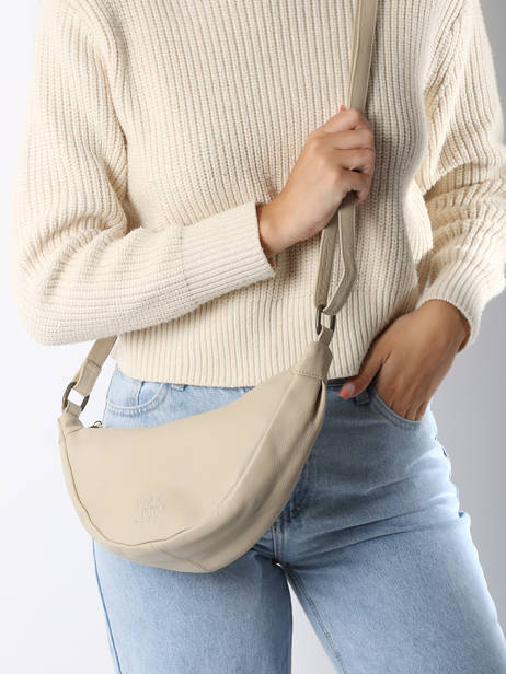 Cross Body Tas Cow Leder Basilic pepper Beige cow BCOW73 ander zicht 1