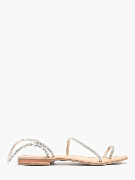 Open Sandalen Uit Leder Les tropeziennes Zilver women HODAXA