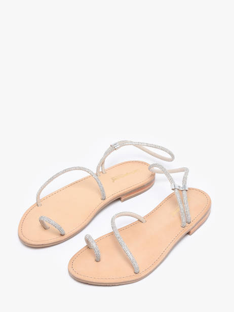 Open Sandalen Uit Leder Les tropeziennes Zilver women HODAXA ander zicht 1