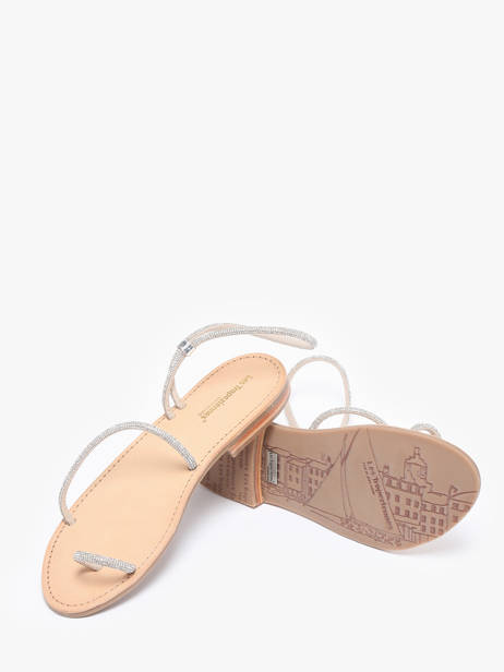 Open Sandalen Uit Leder Les tropeziennes Zilver women HODAXA ander zicht 2