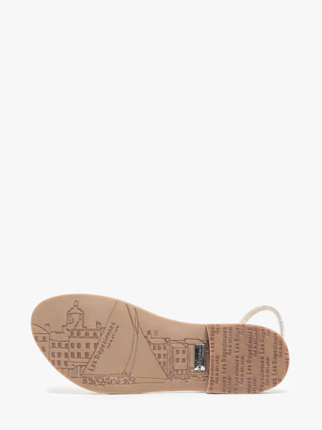 Open Sandalen Uit Leder Les tropeziennes Zilver women HODAXA ander zicht 4