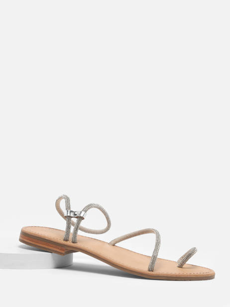 Open Sandalen Uit Leder Les tropeziennes Zilver women HODAXA ander zicht 1