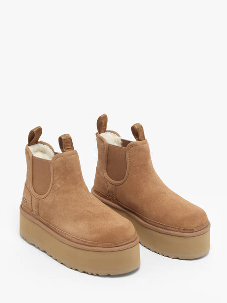 Boots Neumel Platform Chelsea Uit Leder Ugg Beige women 1134526 ander zicht 2