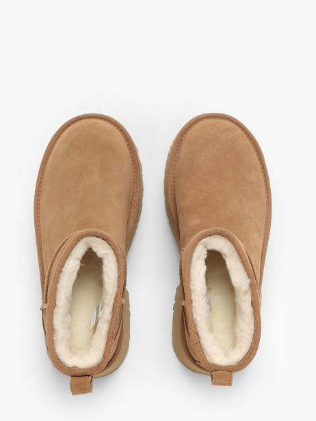 Boots Met Platformzool Classic Ultra Mini Uit Leder Ugg Beige women 1158311 ander zicht 4