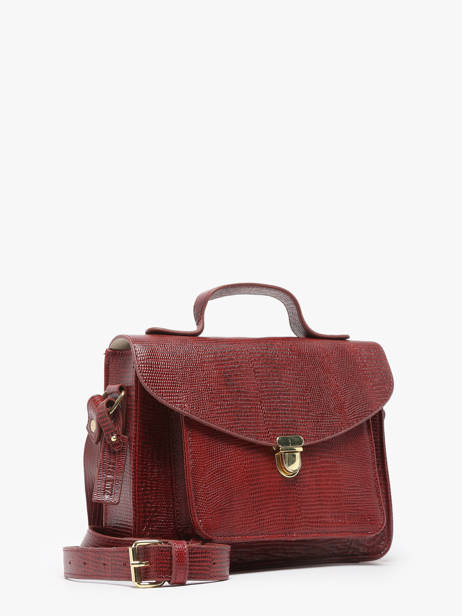 Cross Body Tas La Suite 1960 Leder Paul marius Rood la suite 1960 GEORG960 ander zicht 2