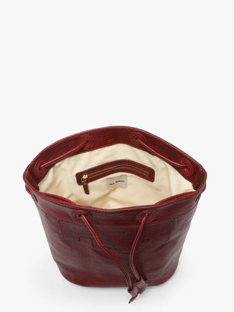 Bucket Bag La Suite 1960 Leder Paul marius Rood la suite 1960 CAPUC960 ander zicht 3