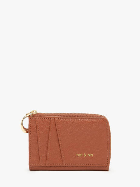 Portemonnee Leder Nat et nin Bruin vintage NIKO
