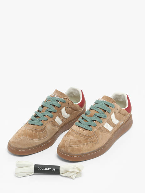 Sneakers Goal Uit Leder Coolway Bruin men 8633595 ander zicht 1
