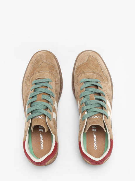Sneakers Goal Uit Leder Coolway Bruin men 8633595 ander zicht 3
