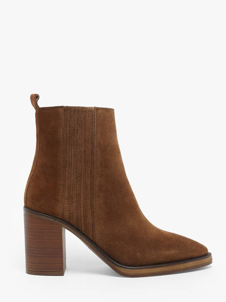 Enkellaarsjes Met Hak Camden Uit Leder Alpe Bruin women 52201101