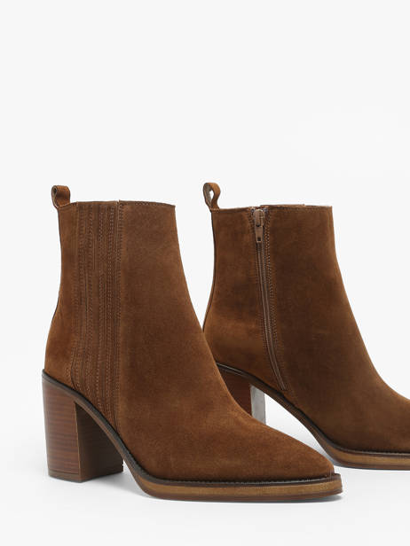 Enkellaarsjes Met Hak Camden Uit Leder Alpe Bruin women 52201101 ander zicht 2