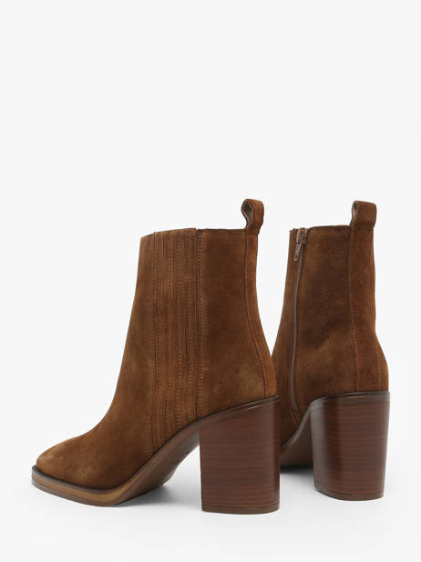 Enkellaarsjes Met Hak Camden Uit Leder Alpe Bruin women 52201101 ander zicht 3