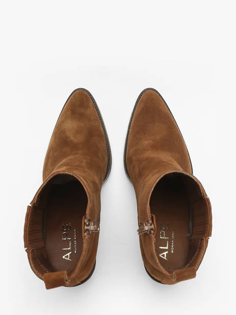 Enkellaarsjes Met Hak Camden Uit Leder Alpe Bruin women 52201101 ander zicht 4