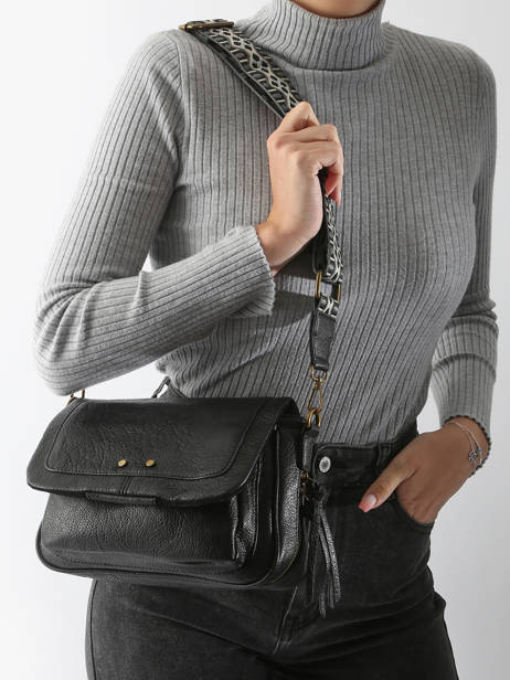 Cross Body Tas Sangle Miniprix Zwart sangle B ander zicht 1