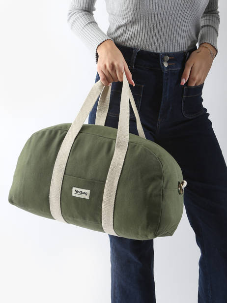 Schoudertas Charlie Katoen Hindbag Groen best seller - 0CHARLIE ander zicht 1