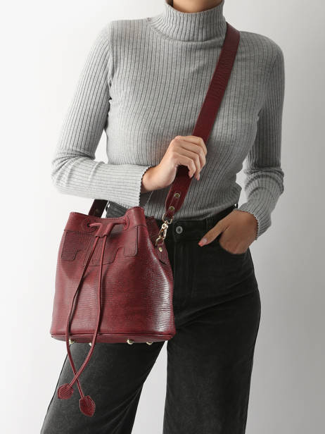 Bucket Bag La Suite 1960 Leder Paul marius Rood la suite 1960 CAPUC960 ander zicht 1
