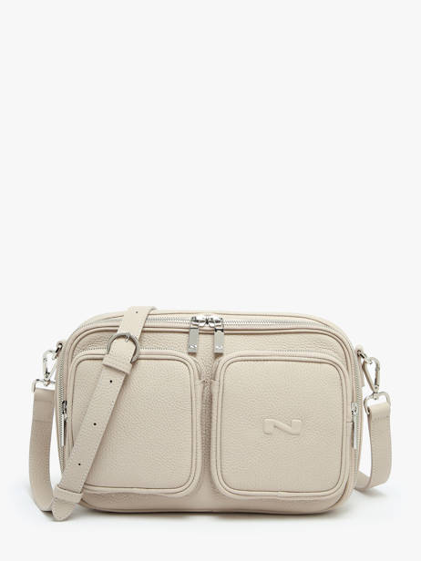 Cross Body Tas Racing Leder Nathan baume Beige n city 28