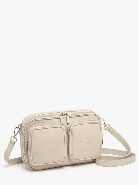 Cross Body Tas Racing Leder Nathan baume Beige n city 28 ander zicht 2