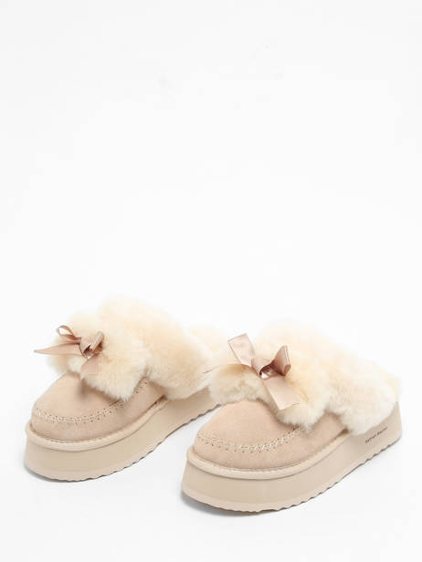 Pantoffels Uit Leder Nathan baume Beige women 242N7501 ander zicht 2