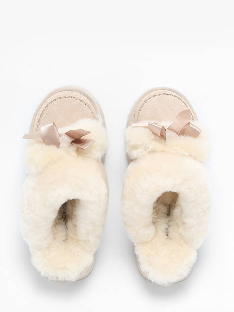 Pantoffels Uit Leder Nathan baume Beige women 242N7501 ander zicht 4