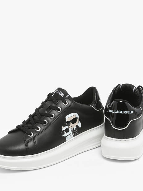 Sneakers Kapri Twin Nft Uit Leder Karl lagerfeld Zwart women KL62524T ander zicht 3