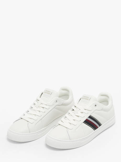 Sneakers Uit Leder Tommy hilfiger Wit women 8110YBL ander zicht 2