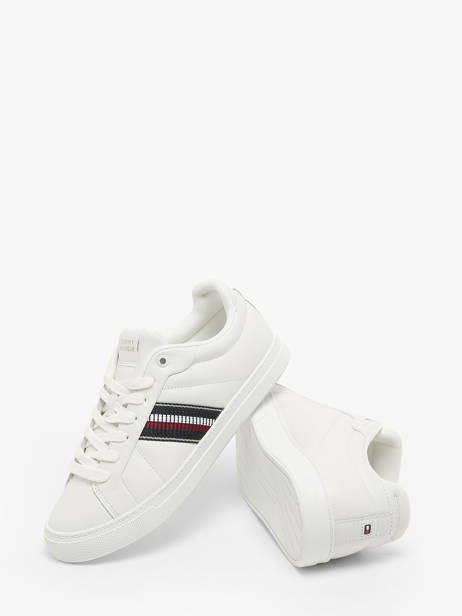 Sneakers Uit Leder Tommy hilfiger Wit women 8110YBL ander zicht 3
