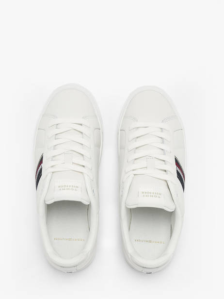 Sneakers Uit Leder Tommy hilfiger Wit women 8110YBL ander zicht 4