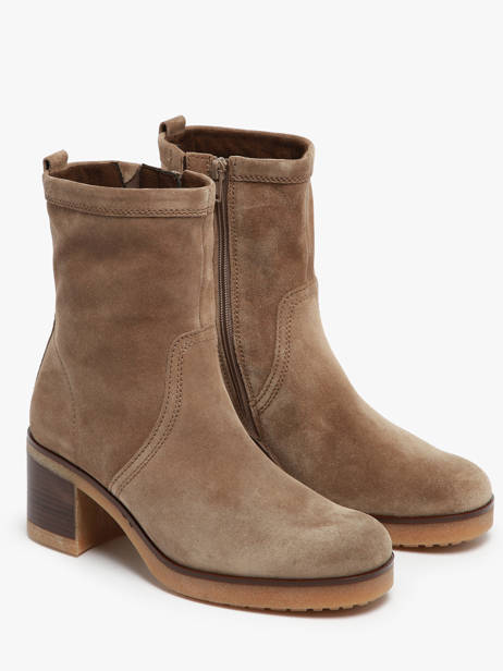Enkellaarsjes Met Hak Uit Leder Gabor Bruin women 34 ander zicht 2
