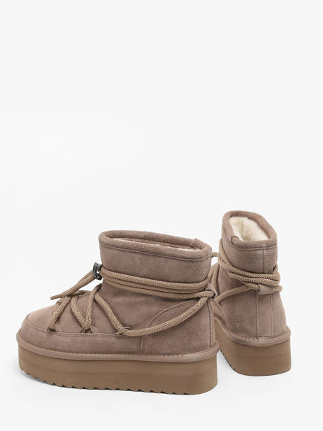 Enkellaarsjes Platform Mountain Colors of california Beige women CYWPLA12 ander zicht 3