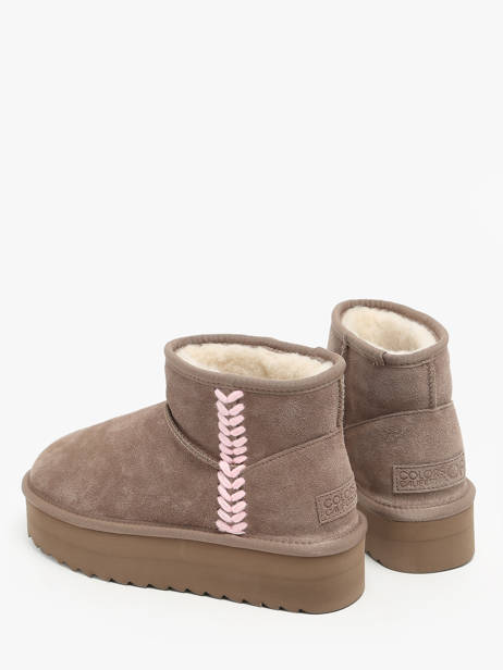 Enkellaarsjes Platform Spike Colors of california Beige women CYWPLA10 ander zicht 3