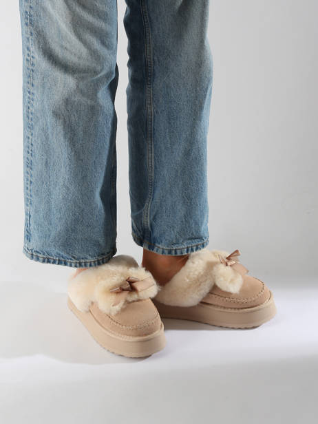 Pantoffels Uit Leder Nathan baume Beige women 242N7501 ander zicht 1