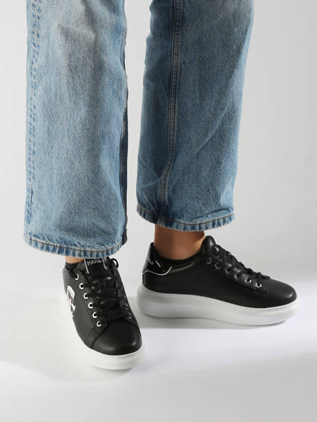Sneakers Kapri Twin Nft Uit Leder Karl lagerfeld Zwart women KL62524T ander zicht 1