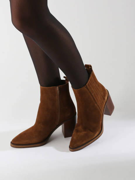 Enkellaarsjes Met Hak Camden Uit Leder Alpe Bruin women 52201101 ander zicht 1