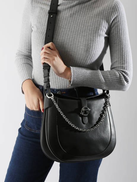 Cross Body Tas Pia Leder Le tanneur Zwart pia TPIA1420 ander zicht 1