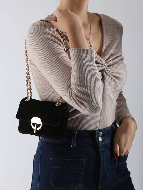 Cross Body Tas S Moon In Fluweel Vanessa bruno Zwart moon 42V40326 ander zicht 1