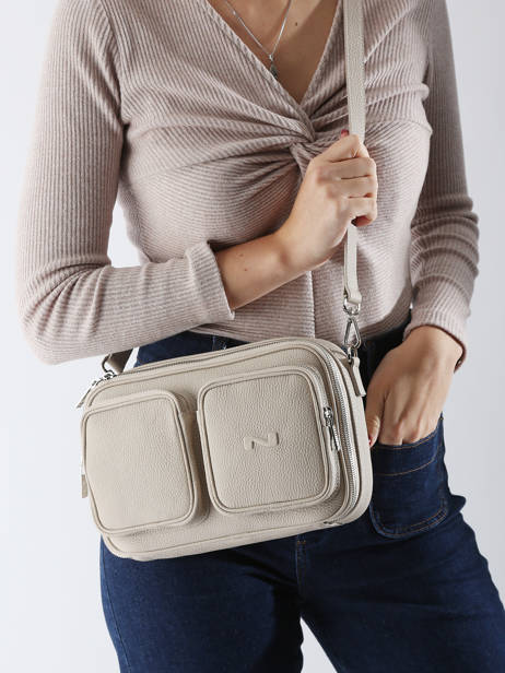 Cross Body Tas Racing Leder Nathan baume Beige n city 28 ander zicht 1