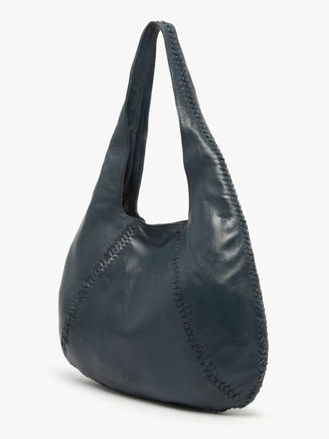 Schoudertas Milan Leder Basilic pepper Blauw milan BMIL01 ander zicht 2