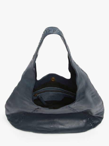 Schoudertas Milan Leder Basilic pepper Blauw milan BMIL01 ander zicht 3