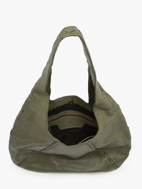 Schoudertas Milan Leder Basilic pepper Groen milan BMIL01 ander zicht 3