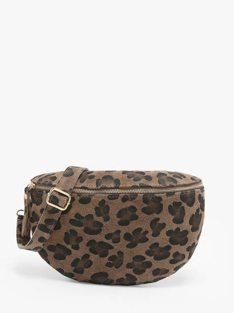 Heuptasje Milano Bruin velvet leopardo VL21123