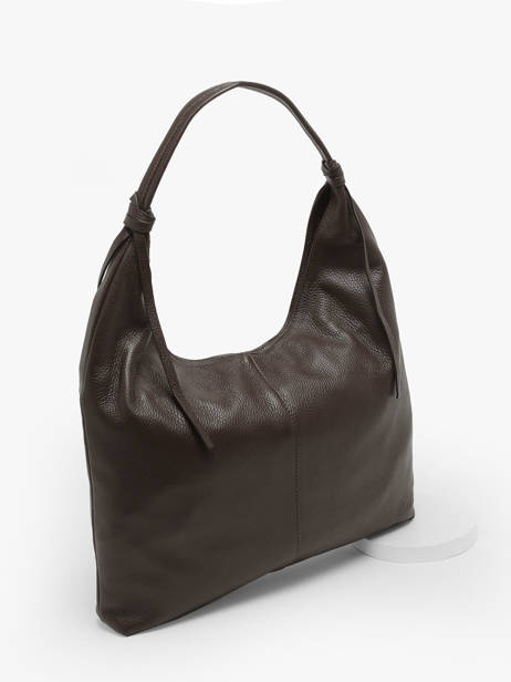 Schoudertas Caviar Leder Milano Bruin caviar CA24091 ander zicht 2