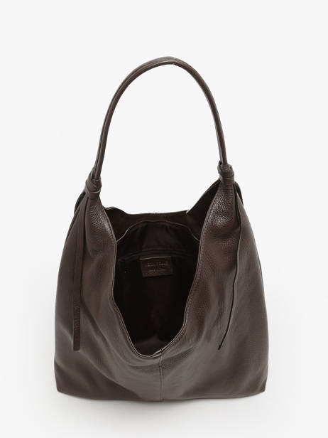 Schoudertas Caviar Leder Milano Bruin caviar CA24091 ander zicht 3