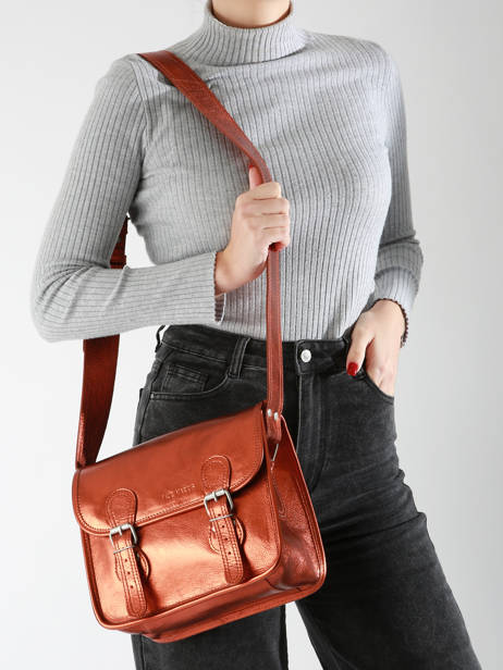 Cross Body Tas La Sacoche S Ginger Leder Paul marius Oranje ginger SACOSGIN ander zicht 1