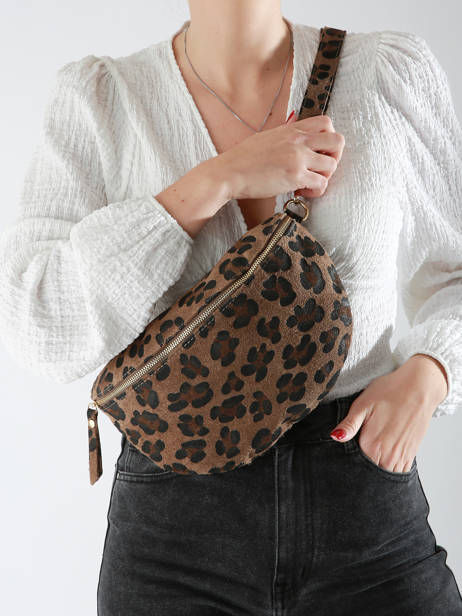 Heuptasje Milano Bruin velvet leopardo VL21123 ander zicht 1