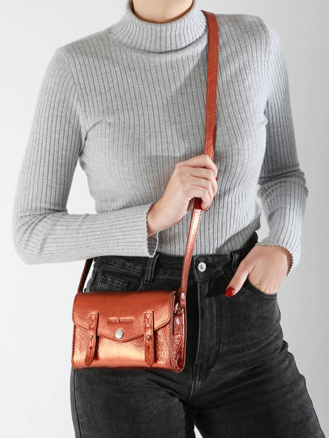 Cross Body Tas Mini Indispensable Ginger Meder Paul marius Oranje ginger MINIGIN ander zicht 1