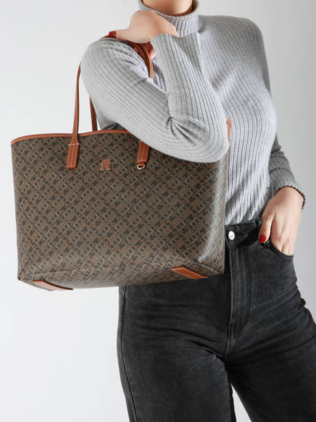 Schoudertas Th Monoplay Tommy hilfiger Bruin th monoplay AW16441 ander zicht 1
