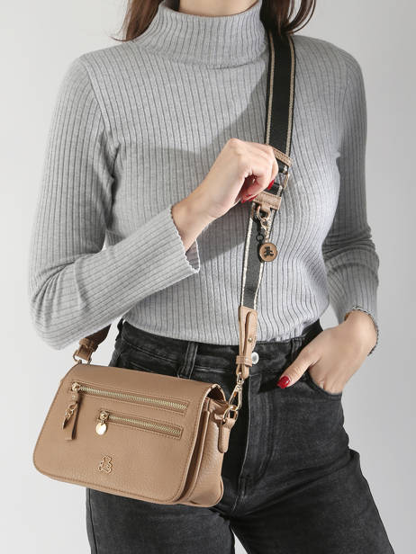 Cross Body Tas Zip Lulu castagnette Bruin zip WILDAN ander zicht 1