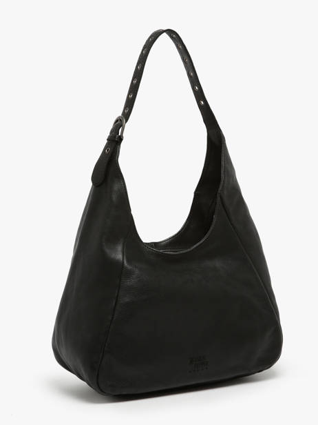 Schoudertas Barcelone Leder Basilic pepper Zwart barcelone BBAC06 ander zicht 2